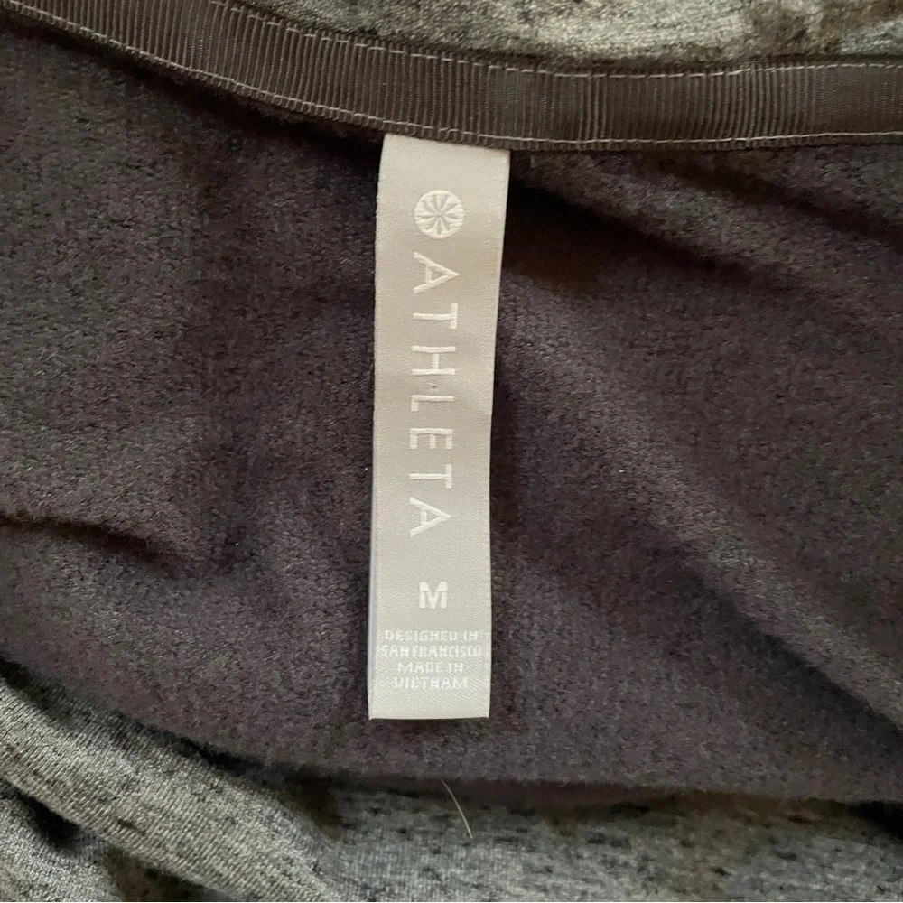 Athleta Purana Wrap Hooded Sweatshirt Gray Medium